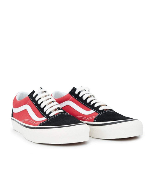Black & Red Canvas Trainers