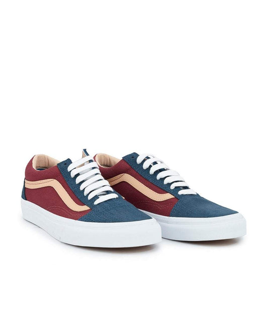 Blue & Red Canvas Trainers