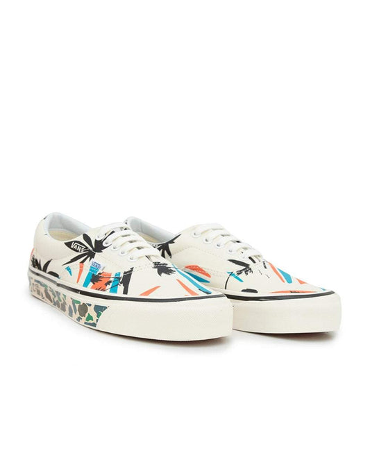Cream Tropical Canvas Trainers